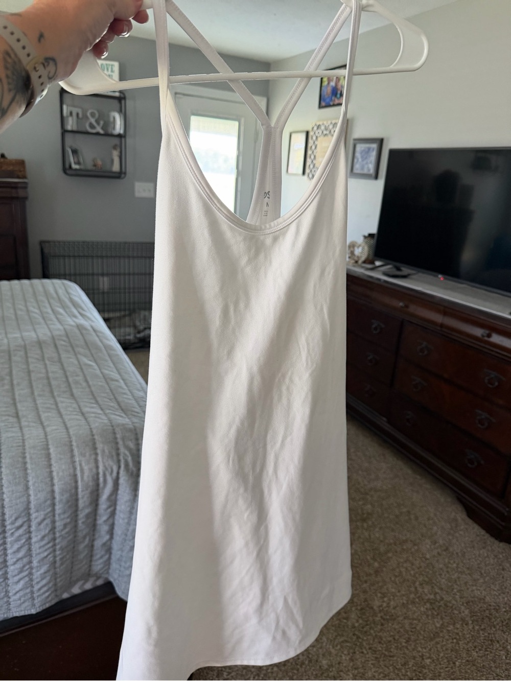 DSG White Strappy Tennis Dress